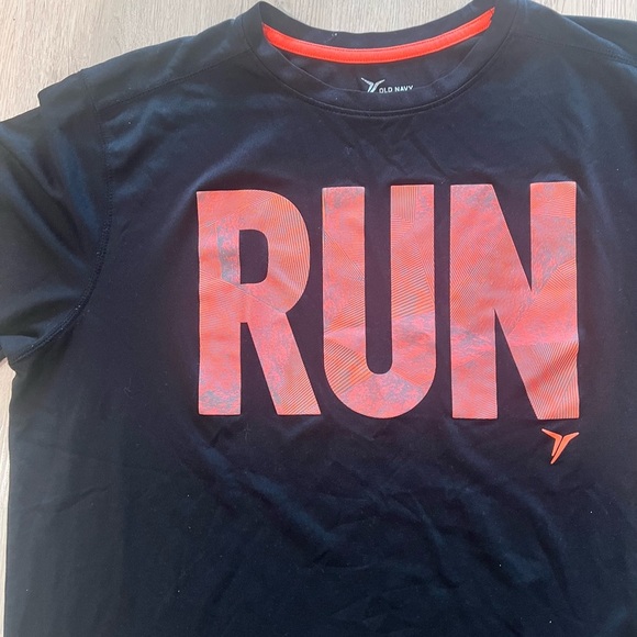 Old Navy Black and Orange Short Sleeve Tee Size Large - Picture 3 of 7